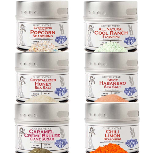 Ultimate Popcorn Seasoning Set - Six Pack Collections & Gift Sets Gustus Vitae