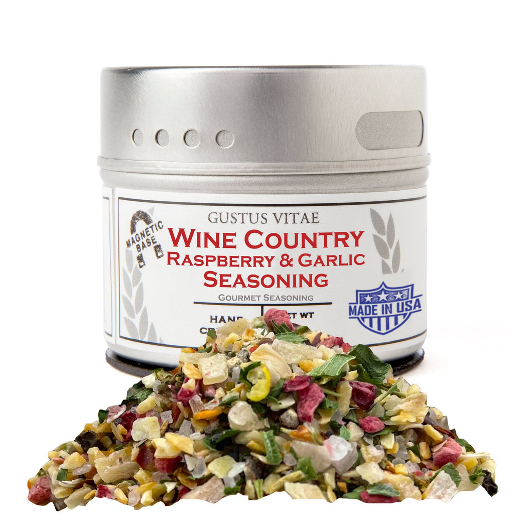 Wine Country Raspberry & Garlic Seasoning Gourmet Seasonings Gustus Vitae