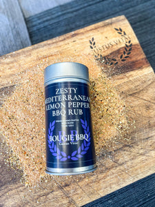 Zesty Mediterranean Lemon Pepper BBQ Rub & Seasoning Bougie BBQ Gustus Vitae